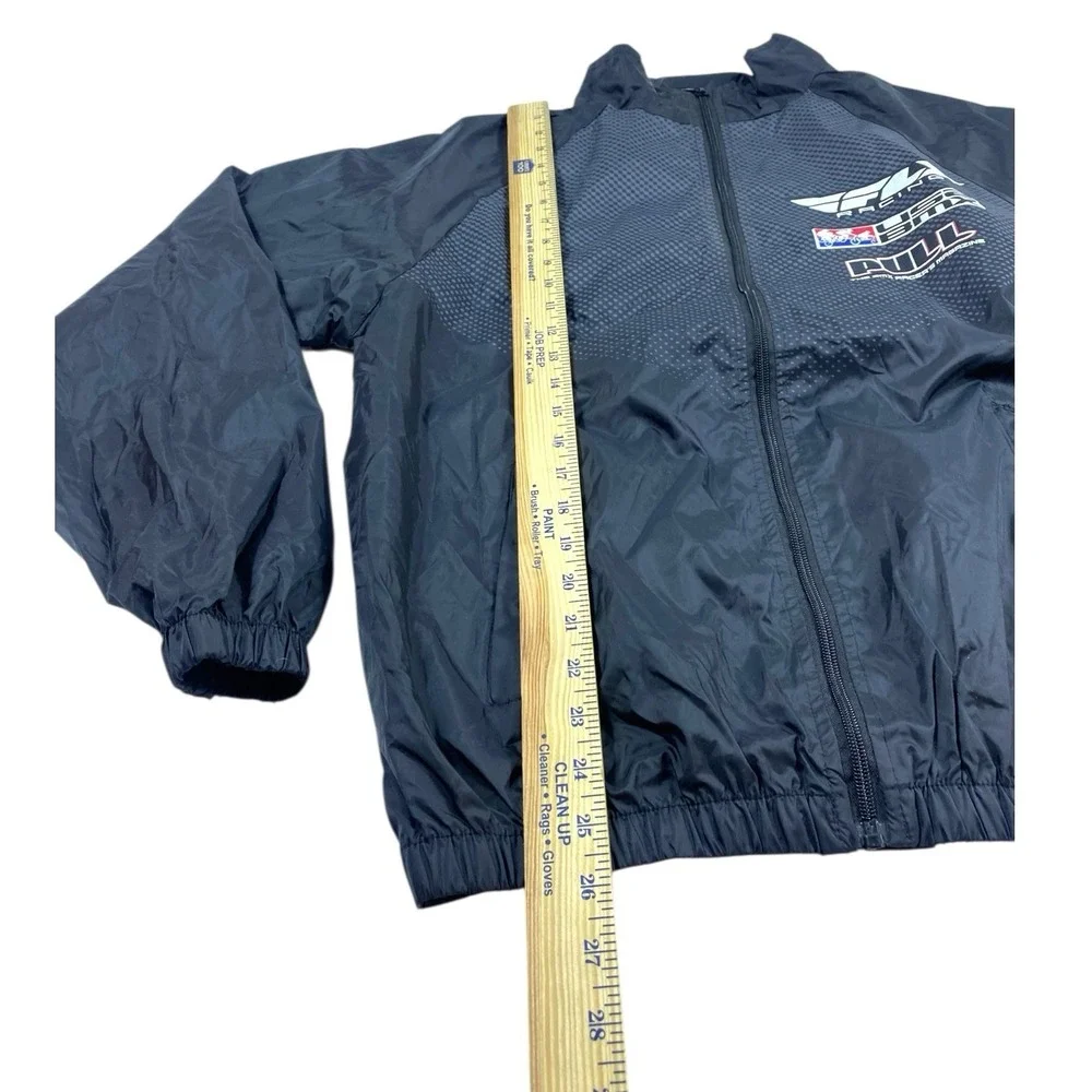 Fly Racing Jacket Size SMALL Black‎ Windbreaker Full Zip USA MBX Top 10 District